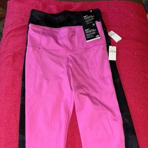 Athleta Pink and Black Leggings